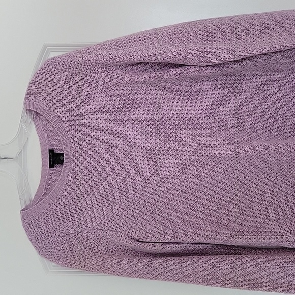 Ann TAYLOR LIGHT PURPLE WAFFLE SWEATER SIZE MEDIUM - Picture 6 of 16